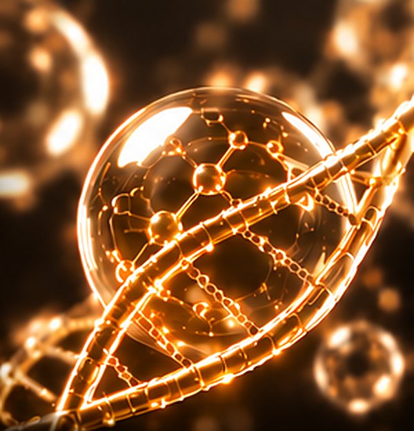 Gold DNA helix illustration