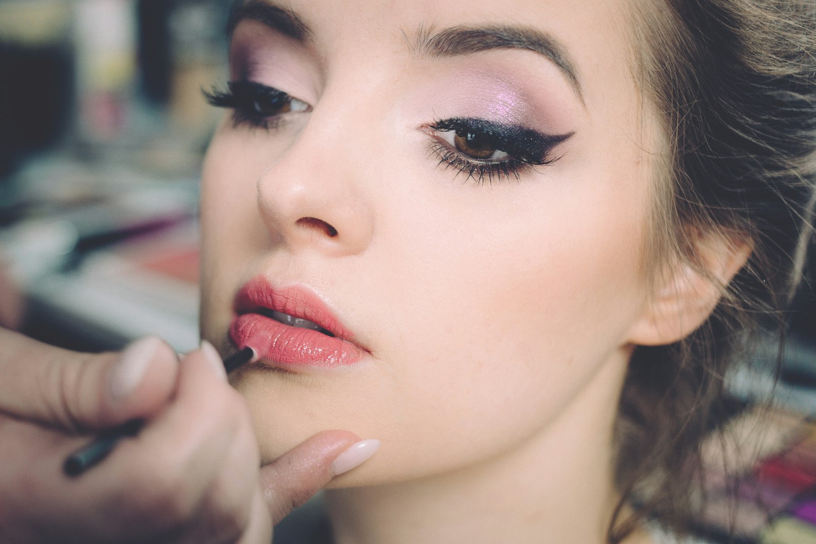Close up of smooth glowing skin