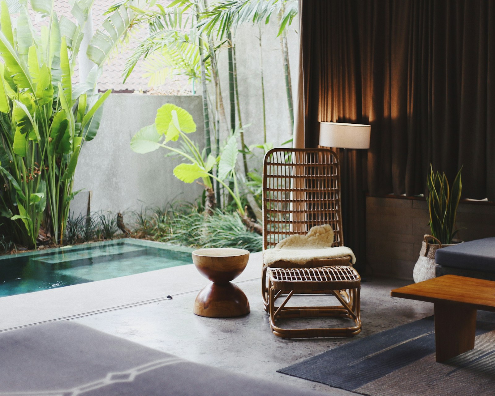 Calm boutique treatment room with plants